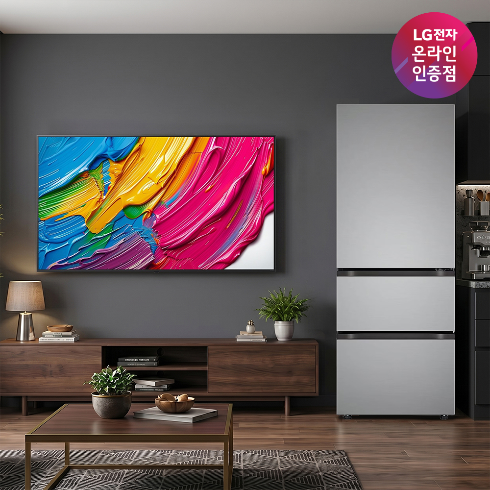 LG QNED AI TV + LG 디오스 오브제컬렉션 김치톡톡 (65QNED75AEA + Z330MPSF11)