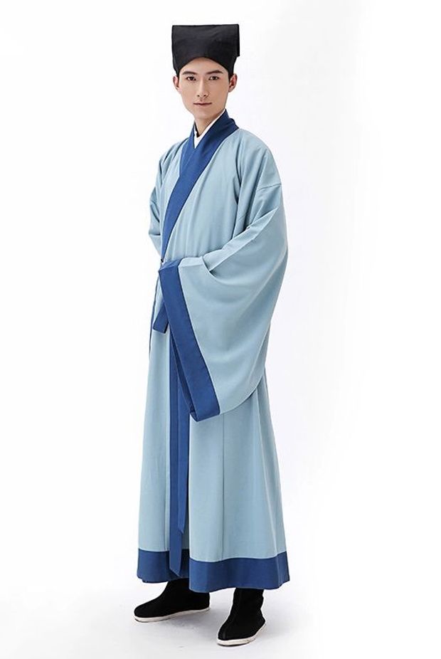 두루마기 한복 호의무사옷 남자 협객 망토 촬영 의상 그레이 모자 포함 150cm - 상세 이미지 5