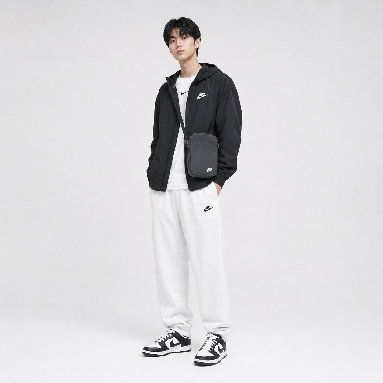 [국내매장판] 나이키 데일리 미니 크로스백 휴대용 경량 바디백 스모크그레이(헤리티지) 이미지 7