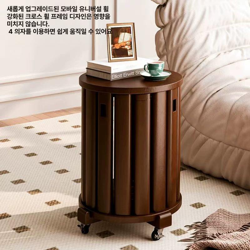 휴대용 폴딩의자 원목 스툴 캠핑 야외 간편한 접이식 카페 인테리어 좌식 휴대 가볍고 실용적 - 상세 이미지 3