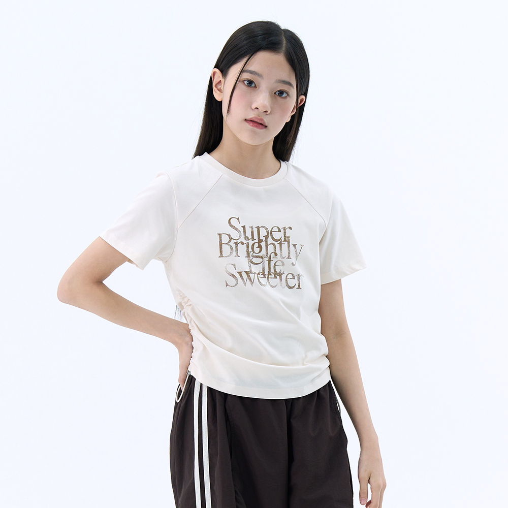 더데이걸 걸리쉬 허리 셔링 포인트 티 TGRA26508 - 상세 이미지 2