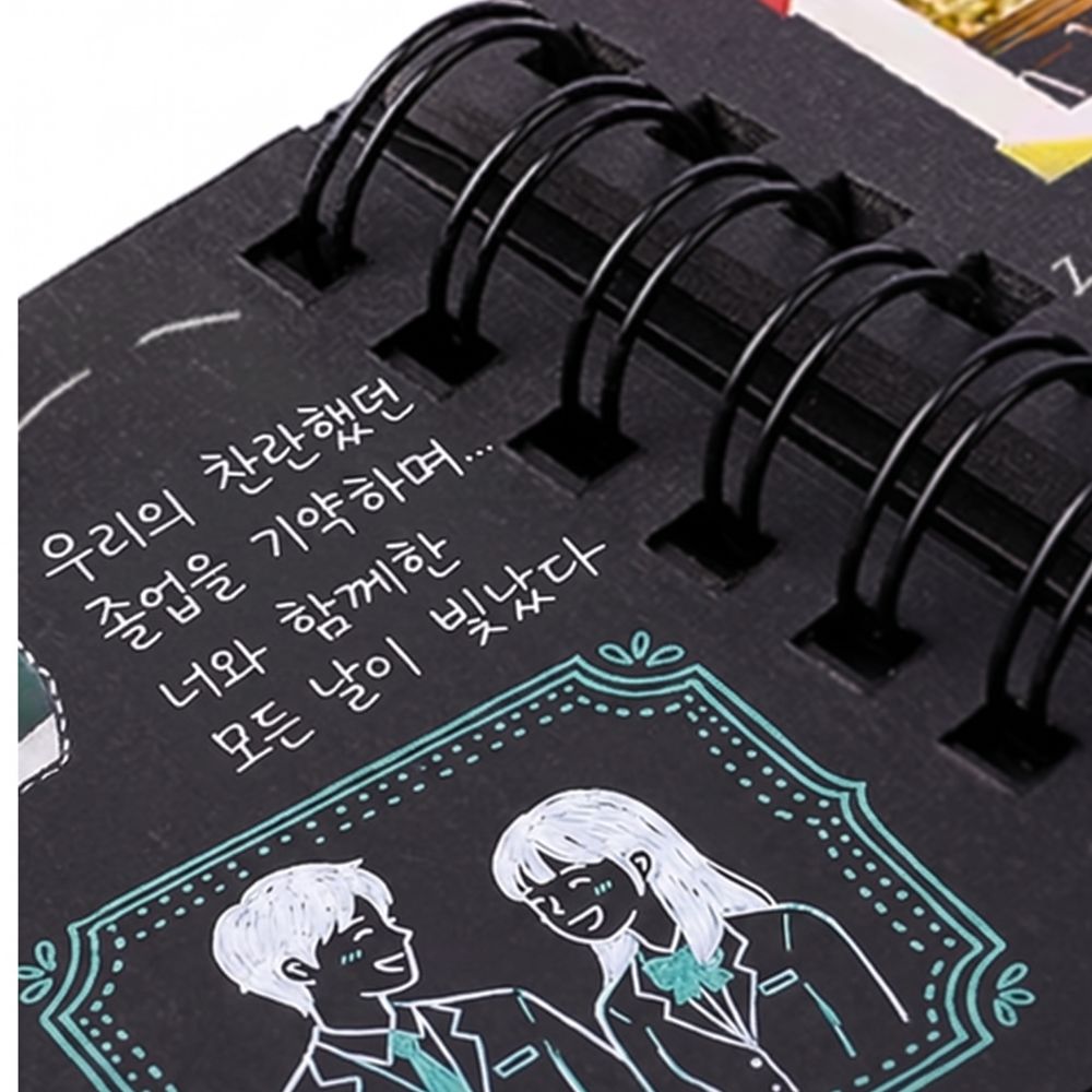 미부행아 블랙 앨범 다꾸 세트 DIY 사진첩 인생네컷 포토북 육아 커플 셀프 꾸미기 - 상세 이미지 4
