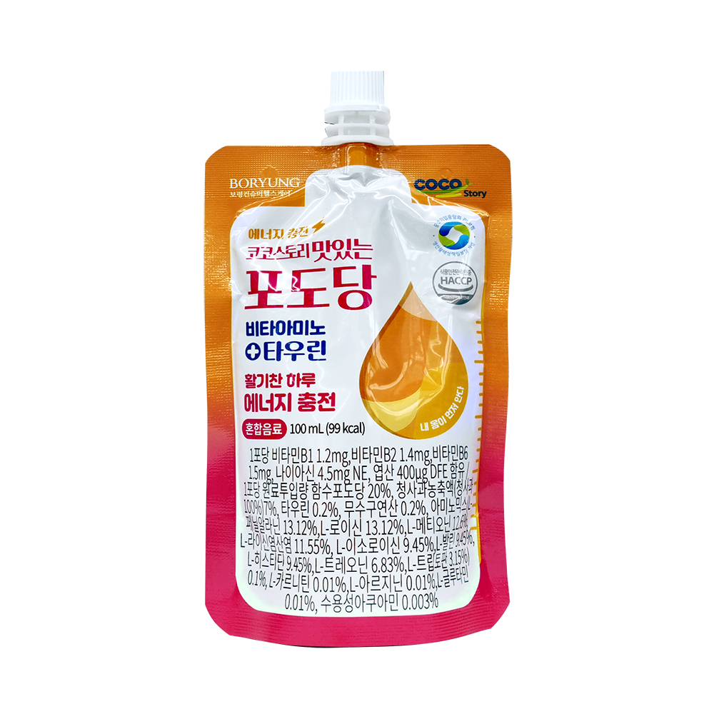 코코스토리 맛있는 포도당 100mlx1개 마시는포도당 타우린 비타민7종 아미노산12종 - 상품 이미지