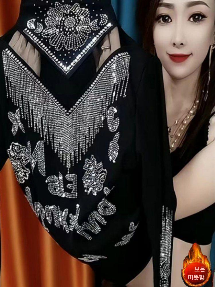 연습복 루즈핏 무대복 댄스복 민소매 반팔티셔츠 메쉬 여성 여름 이너 레이어드 여자 나시 - 상세 이미지 3
