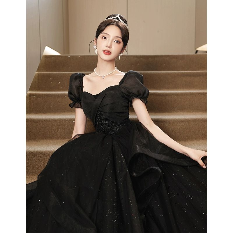 연주복 합창단드레스 연주회 합창복 이브닝 공연복 시상식 블랙 XS - 상세 이미지 4