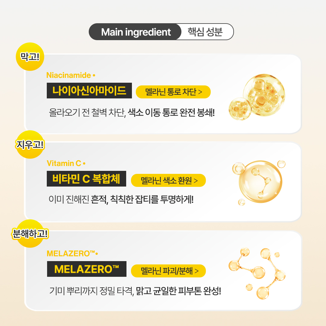 비타C 나이아신아마이드 5% 버블샷 브라이트닝/미백 앰플 1개입, 1개 - 상세 이미지 5