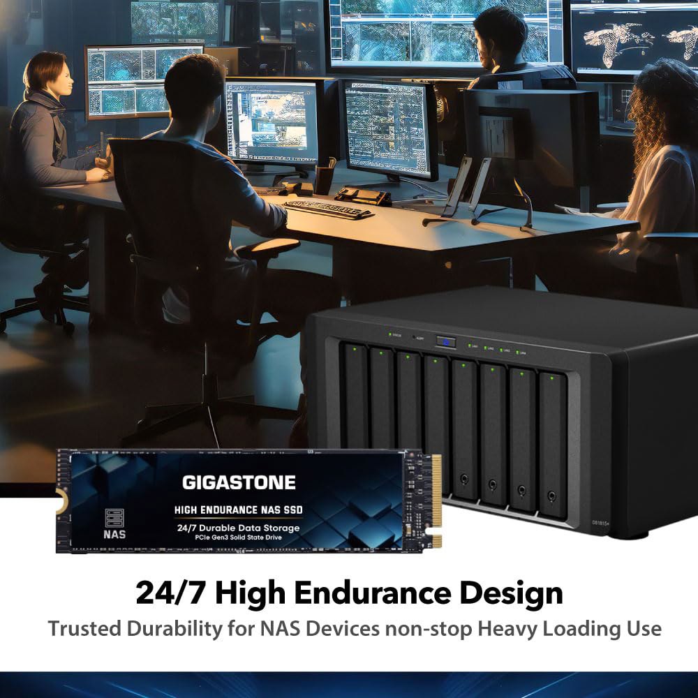 기가스톤 NAS 인증 고내구성 M.2 SSD 1TB(2팩), 데이터 캐시 및 고속 부팅, NVMe PCIe Gen3 최대 2200MB/s, SLC 캐싱이 가능한 TLC 플래시, - 상세 이미지 3