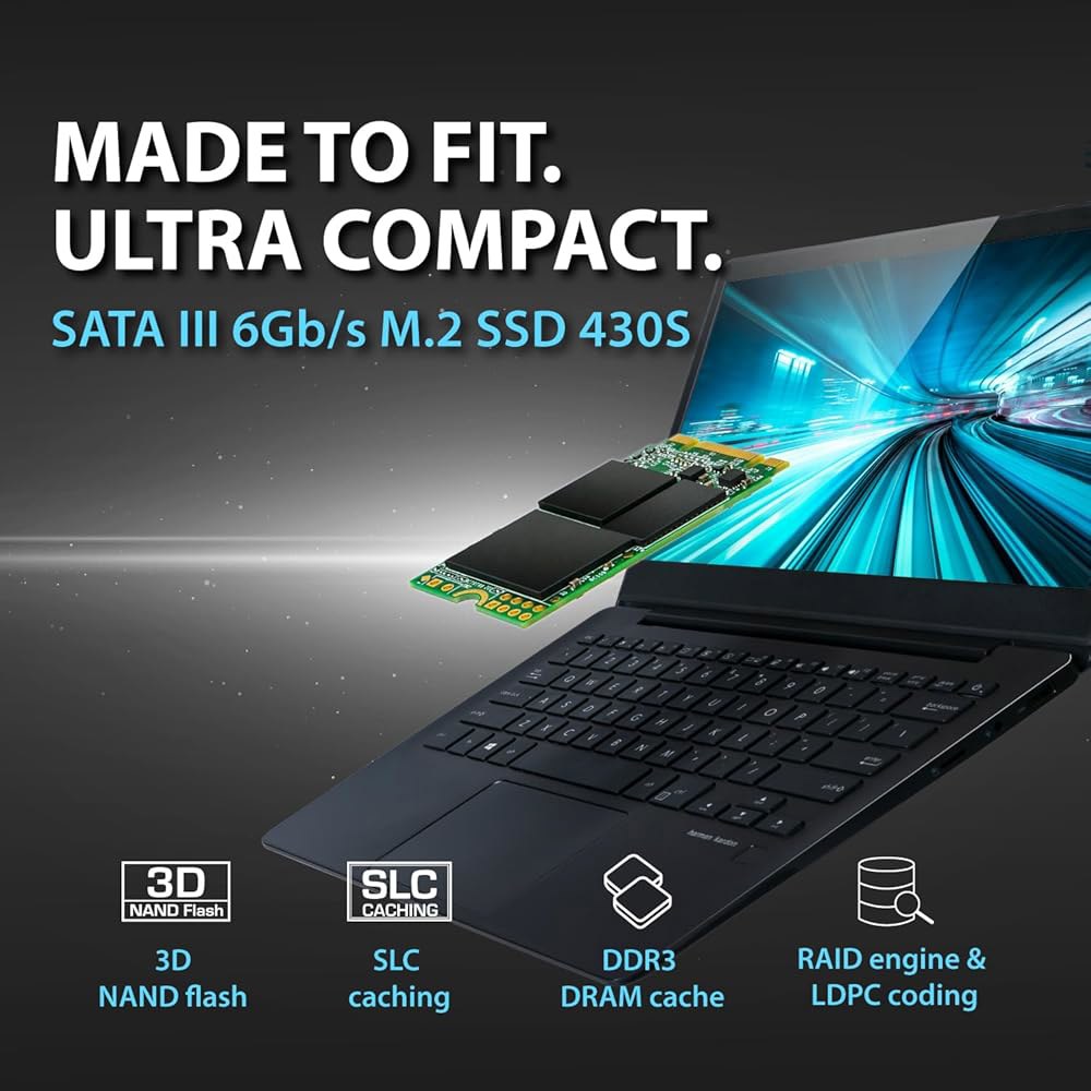 Translated MTS430 1TB M.2 2242 SATAIII SSD와 Dram 캐시, 최대 560MB/s, 울트라북 / 노트북 PC 데스크톱, 3D TLC NAND 플래시 - 상세 이미지 3