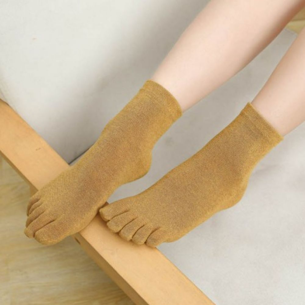 파이브핑거스양말 쪼리양말 여성발가락면 중목 무지 - 상세 이미지 5