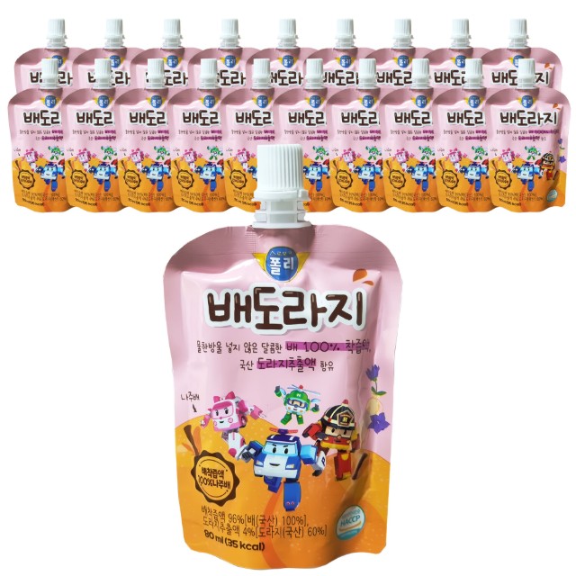 로보카 폴리 배도라지 80ml 10개 20개 50개 100%나주배 저온착즙 - 상세 이미지 3