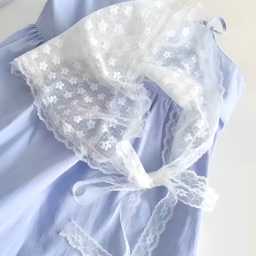 레이스 헤어스카프 뜨개 꽃 헤드 삼각 두건 반다나 빈티지 머리두건 이미지 7
