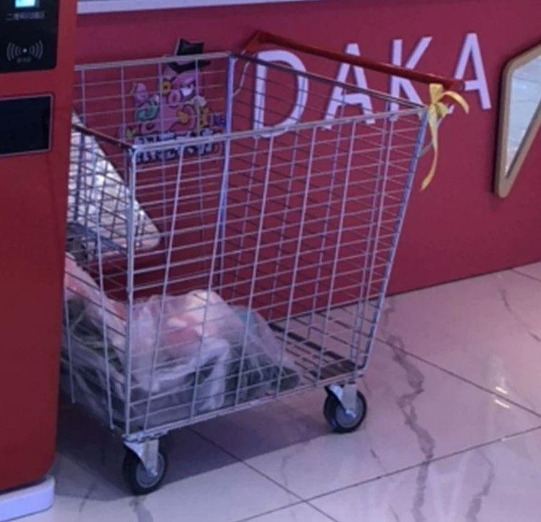 대형마트 장보기 캐리어 바퀴 60L 수납 접이식 쇼핑 수레 이동식 탈착 핸들 편의점 할인점 큰 바구니 - 상세 이미지 2