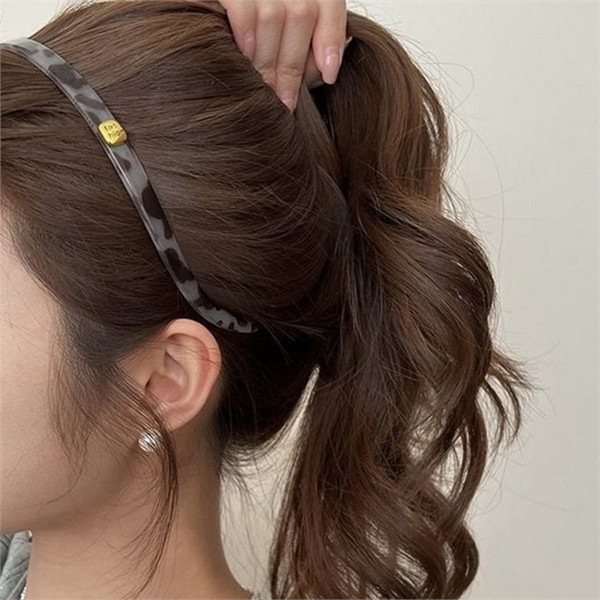 데일리 여성 헤어밴드 플라스틱 머리띠 깔끔한 심플 패션 무지 - 상품 이미지