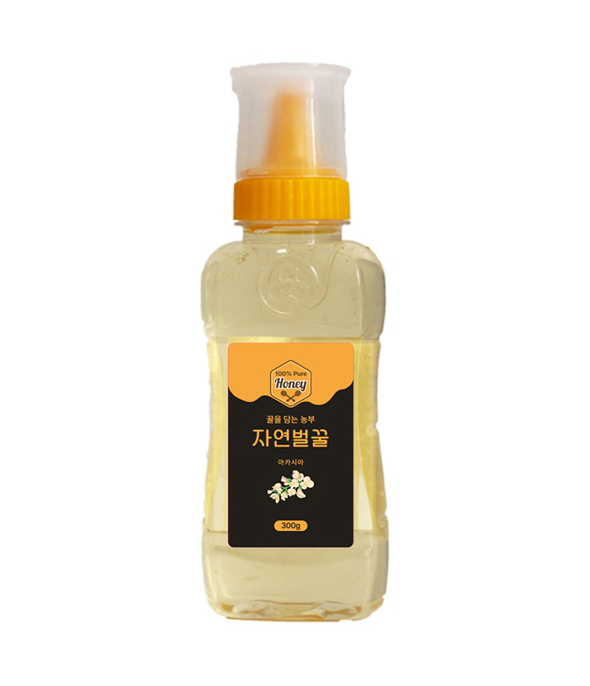 국산 100% 천연벌꿀 아카시아꿀 300g 꿀을담는농부 선물 답례품 도소매 무료배송 - 상품 이미지