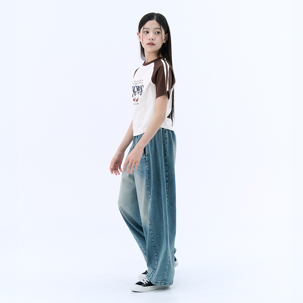 더데이걸 벌룬핏 빅 와이드 밴딩 데님팬츠 TGTJ26F02 - 상세 이미지 4
