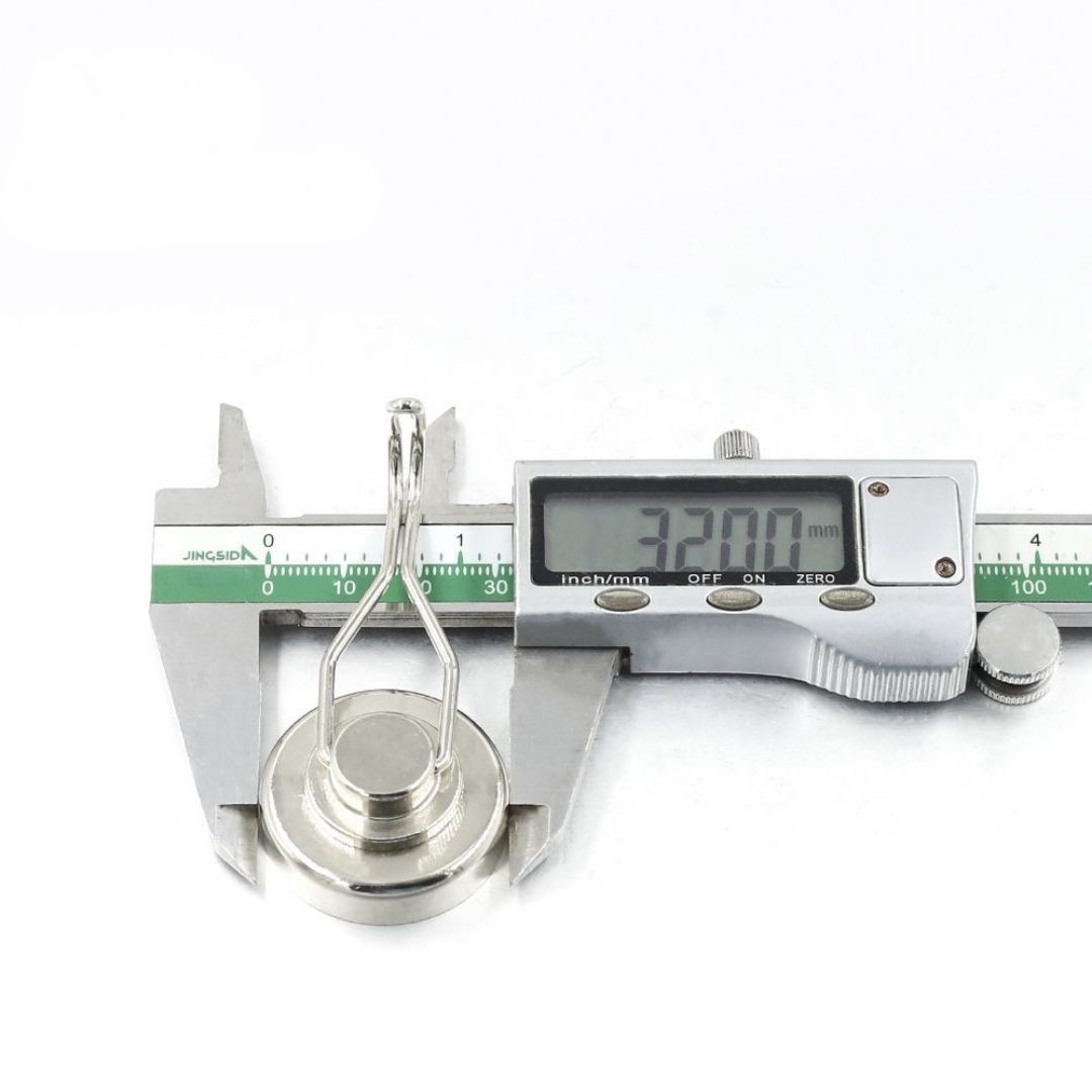 초강력 네오디움 자석 360도 회전 고리 네오디뮴 실버, 32mm - 상품 이미지