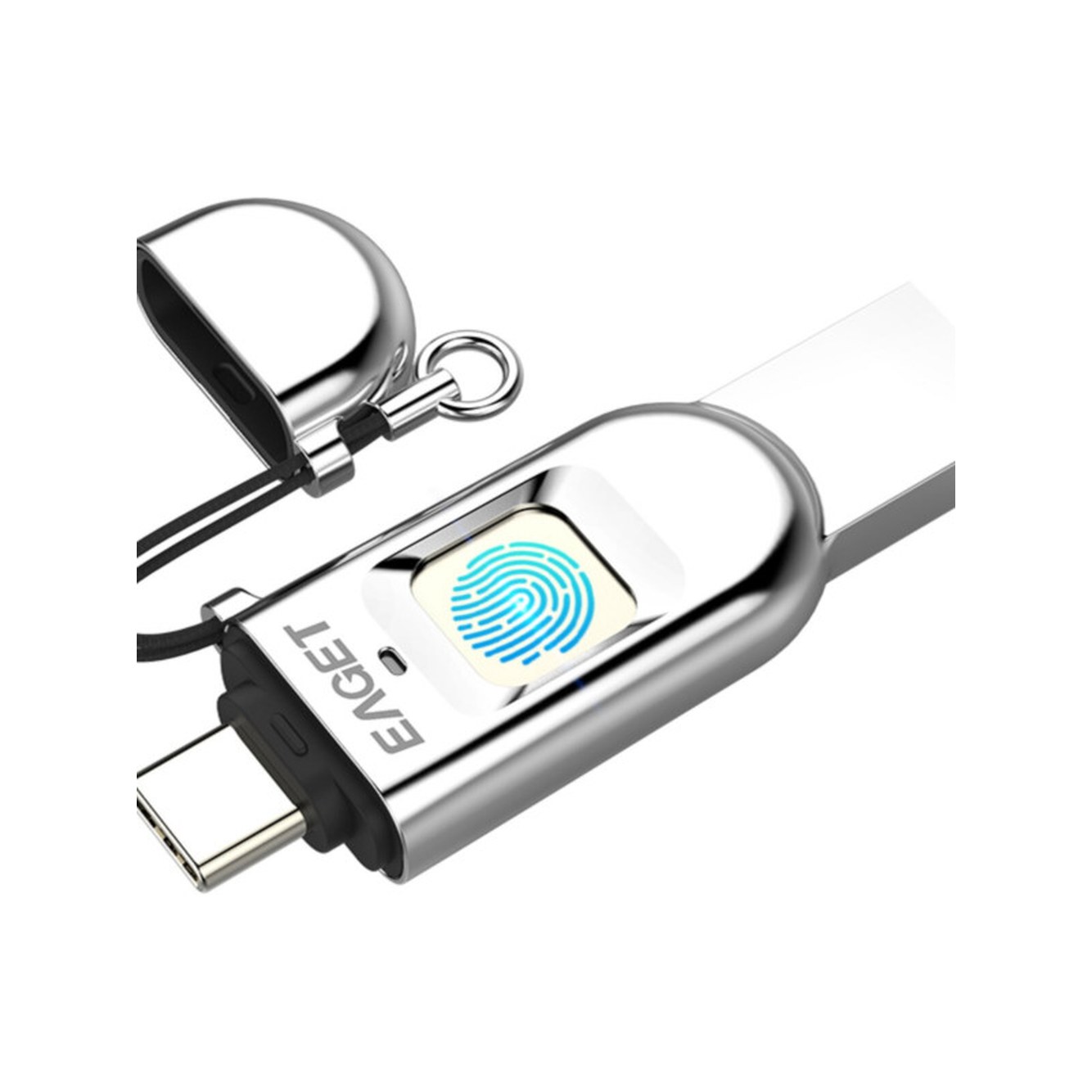 지문인식 USB메모리 고속 암호화 USB 정보 인터페이스 AES256 버전 64GB - 상품 이미지