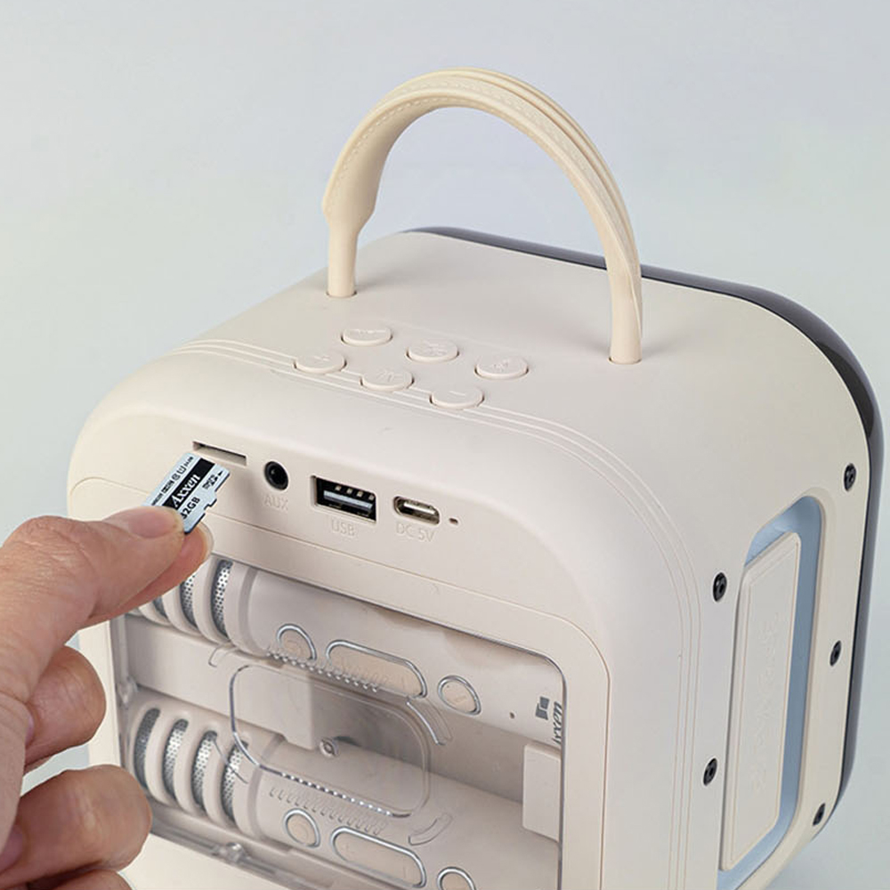 휴대용 LED 무드등 블루투스 스피커 노래방 야외 캠핑 홈파티 거실 MP3 + 무선마이크 이미지 6