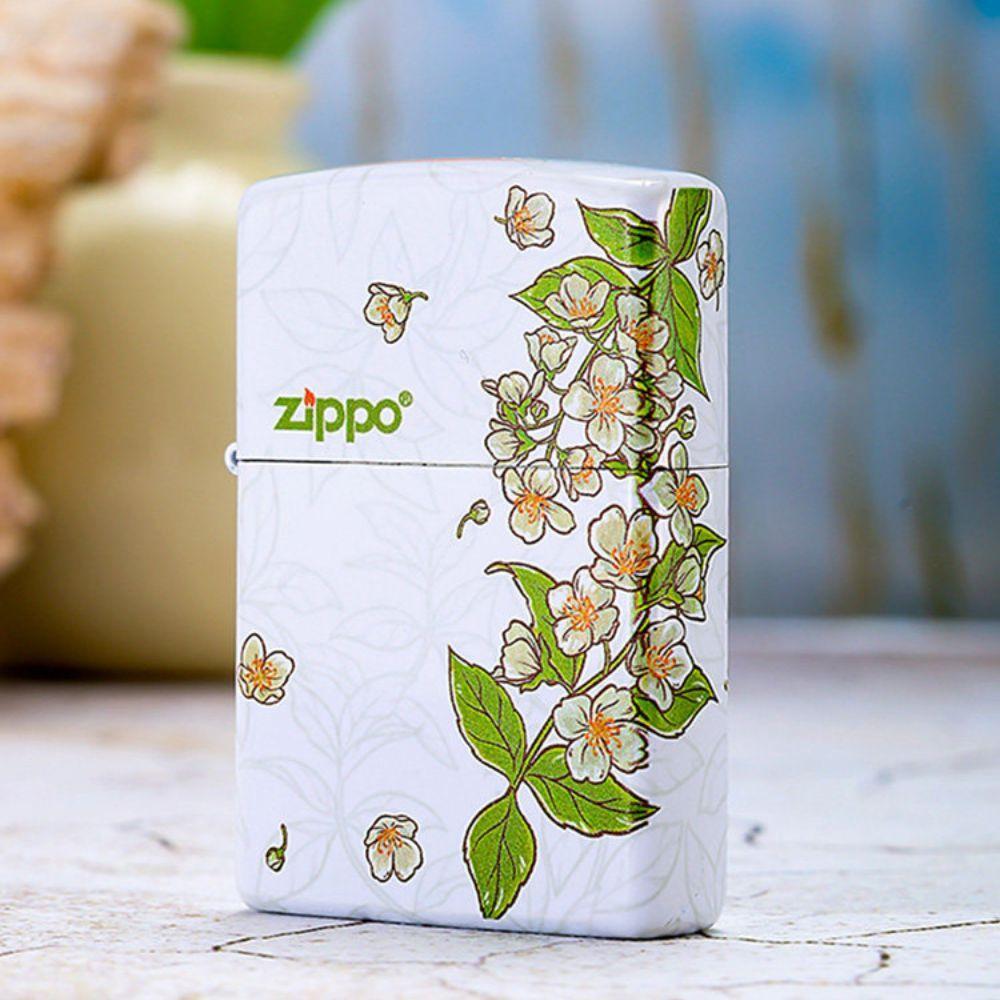 ZIPPO 라이터 자스민 방풍 기름 오일 일러스트 클래식 - 상세 이미지 4