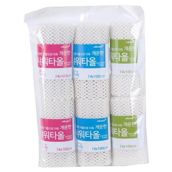 부드러운 타월 목욕타월 개운한 타월 목욕 거품 6개 가족 - 상품 이미지