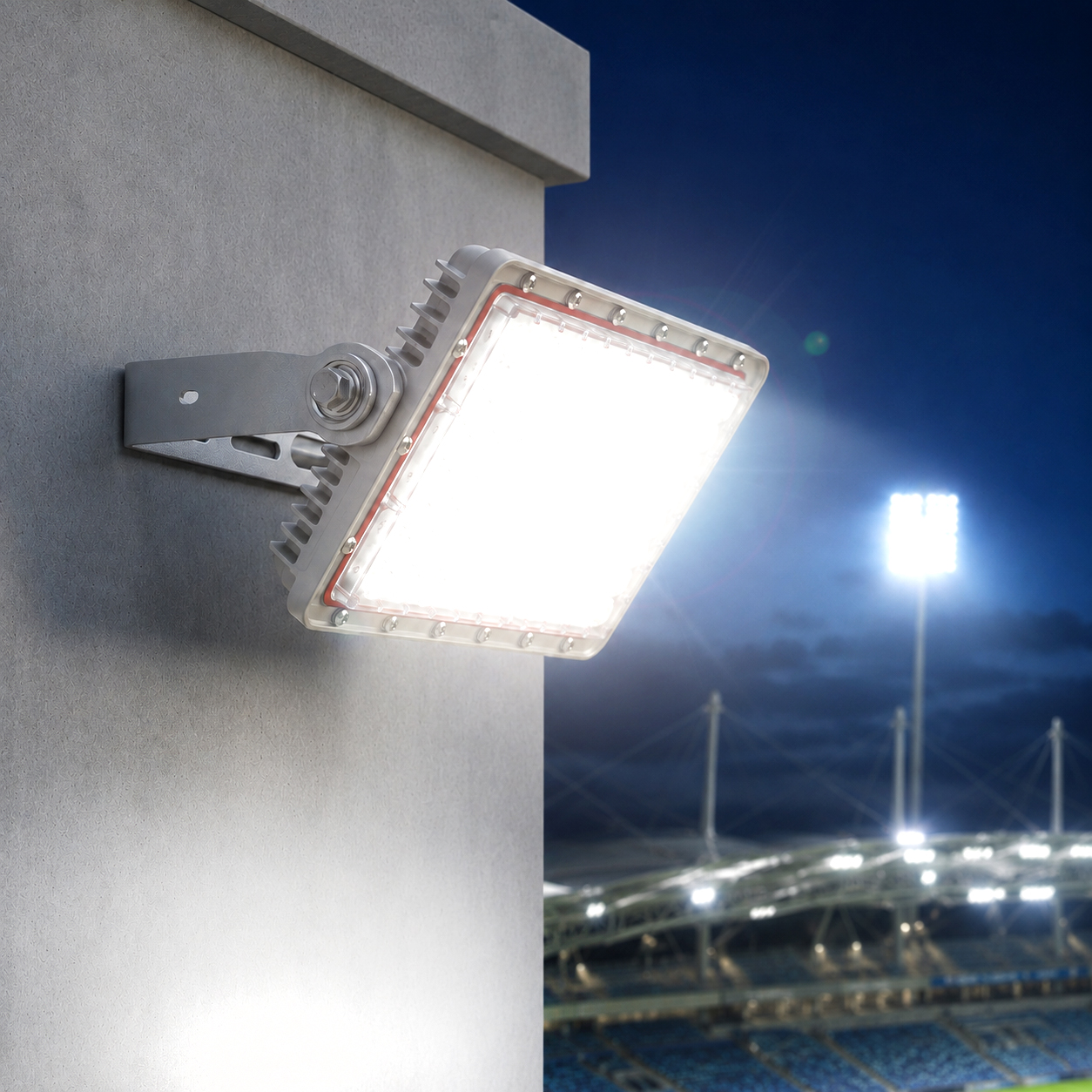 국산 LED 고출력 투광등 200W 스포츠 조명 투광기 아파트 주차장 전기 가로등 보안등 - 상품 이미지