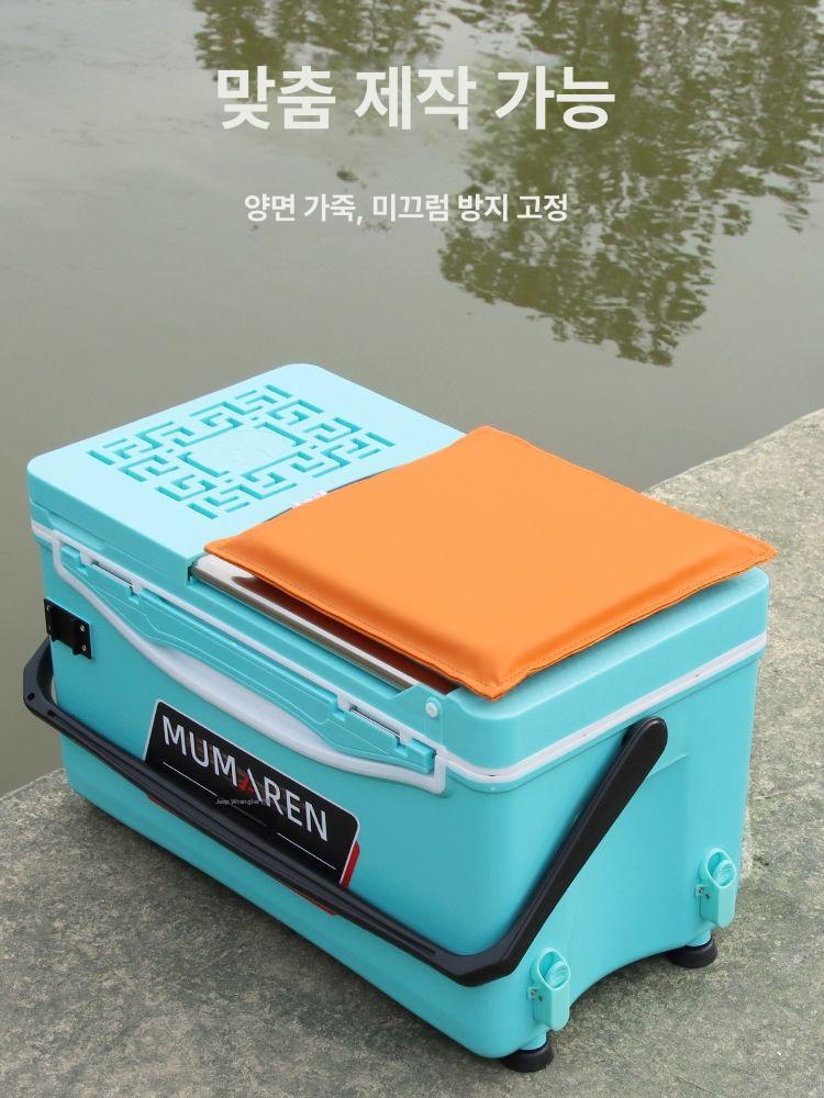 방수 방석 휴대용 사각 야외 인조가죽 벨크로 미니 쿠션 그래스그린 정사각형 28x28x3cm - 상세 이미지 2