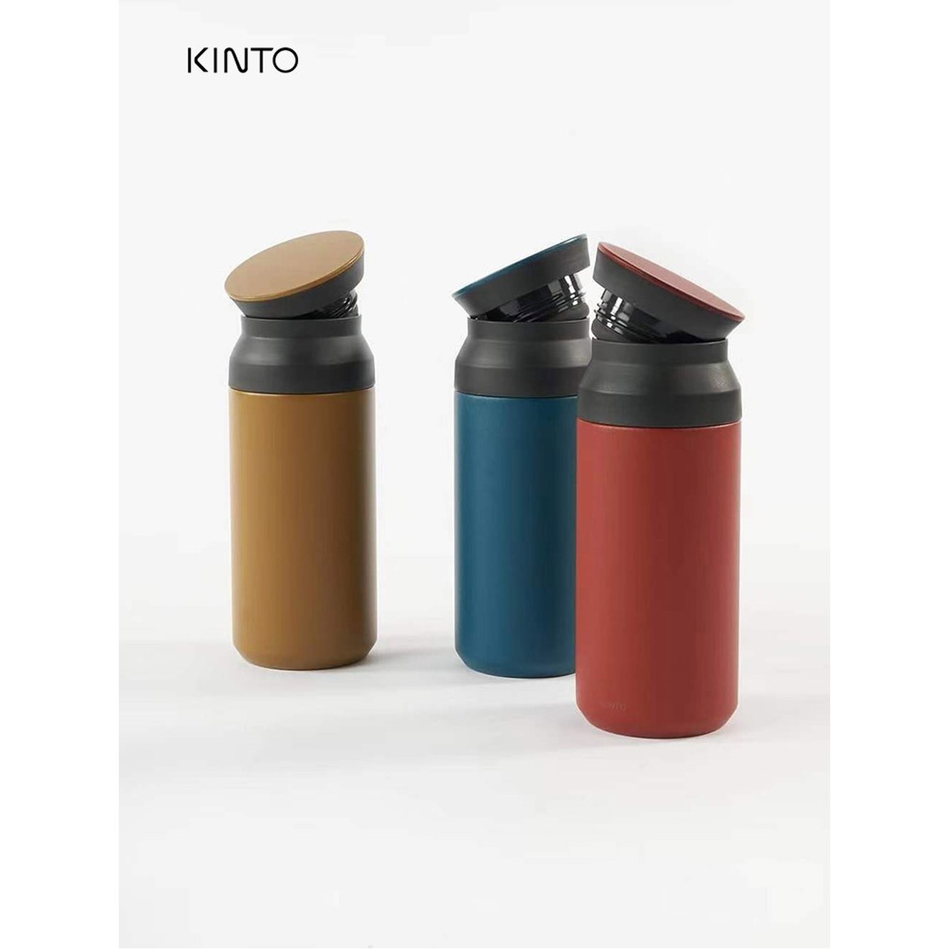 킨토 트레블 텀블러 푸글렌 500ml 블랙 카키 보온보냉병 여행 패션실버 350ml - 상세 이미지 2
