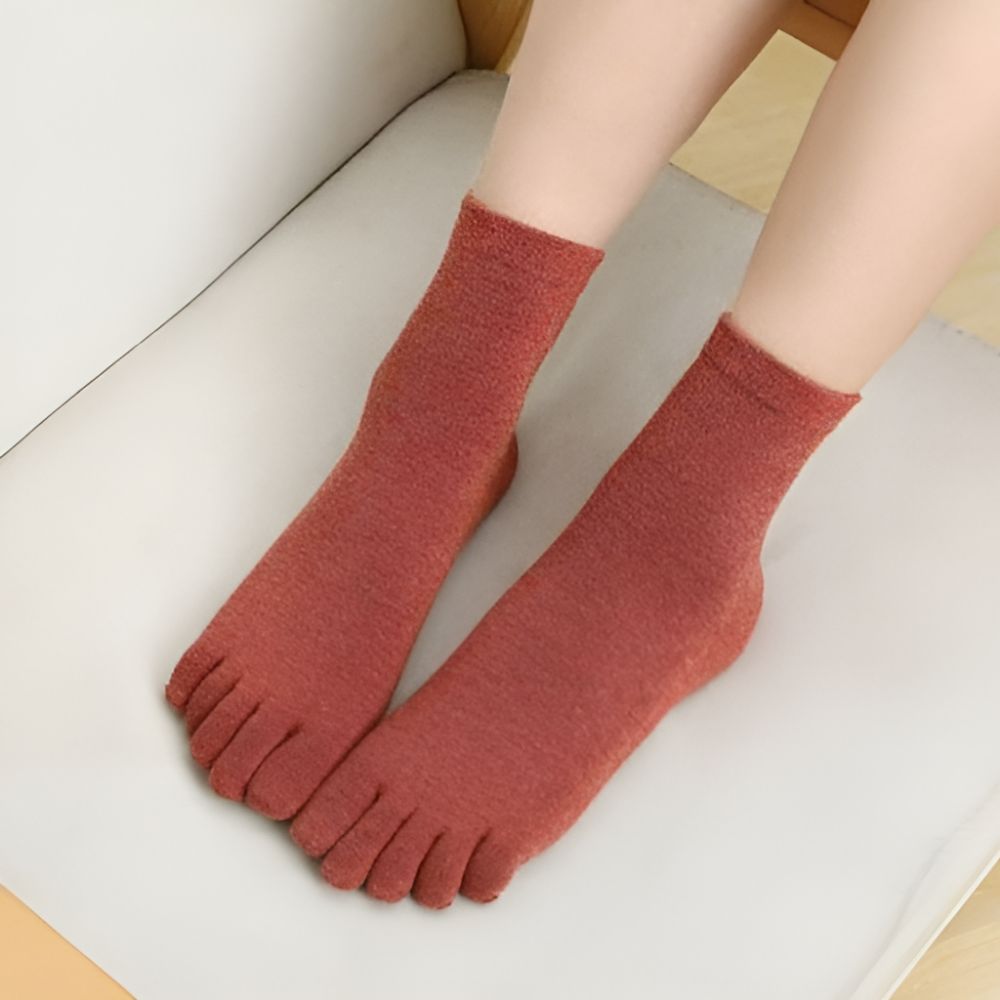 파이브핑거스양말 쪼리양말 여성발가락면 중목 무지 이미지 7