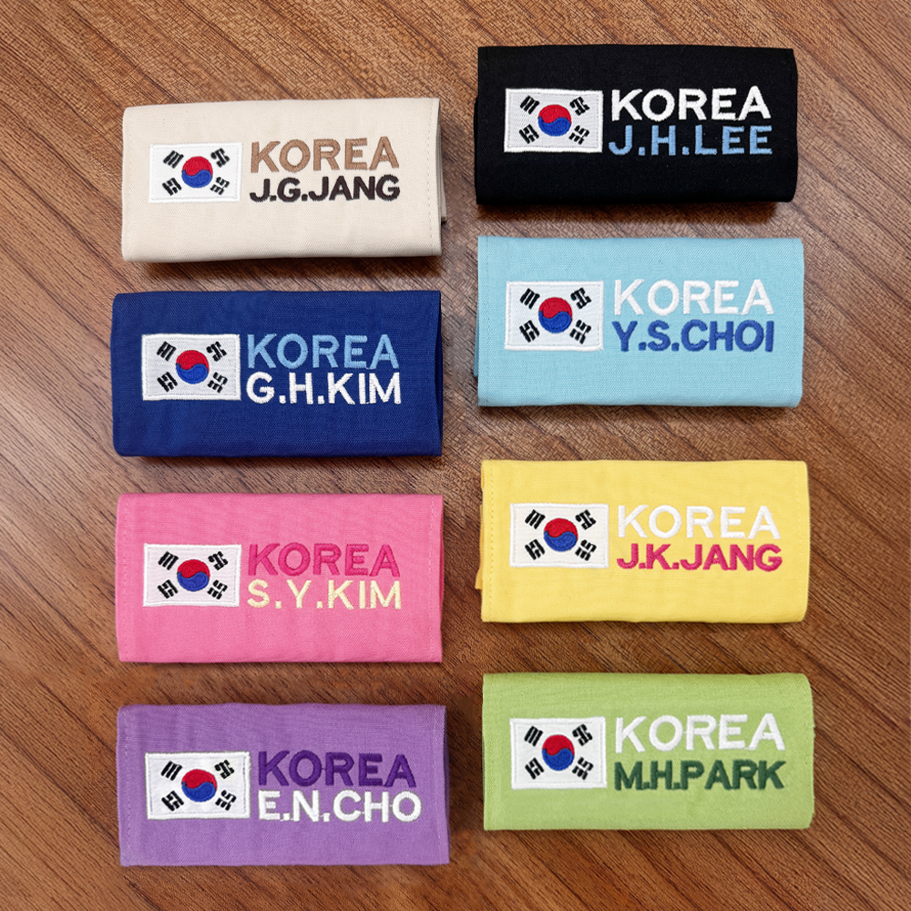태극기 벨크로 자수 네임택 이름표 여행 가방 골프 캐리어 단체 제작 - 상세 이미지 2