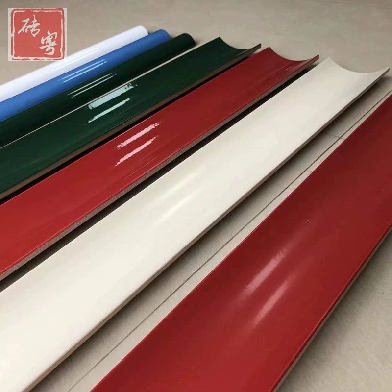 곡면 커브 타일 오목 모양 유럽 지중해 데크 바 화이트 매트 80x600mm 기타 - 상세 이미지 3