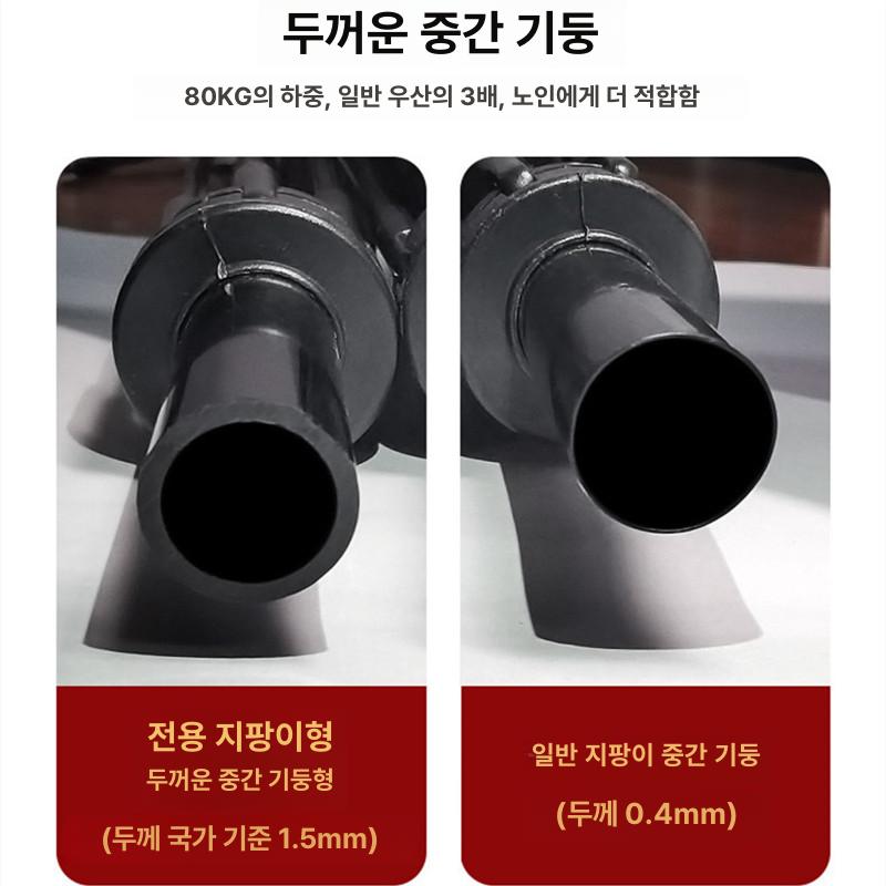 지팡이 우산 접이식 노인 보행 보조 장우산 체크 해피 체크 - 상세 이미지 4