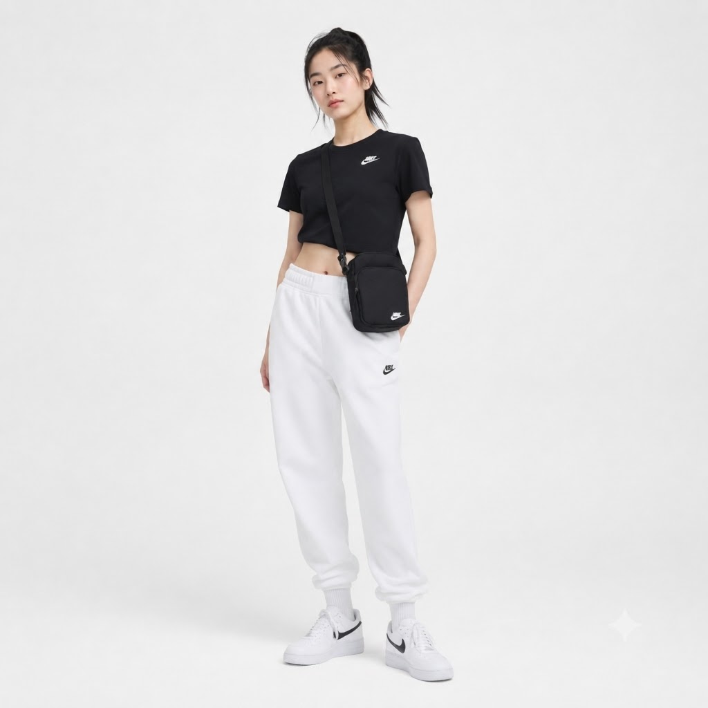 [국내매장판] 나이키 데일리 미니 크로스백 휴대용 경량 바디백 블랙(헤리티지) 이미지 8