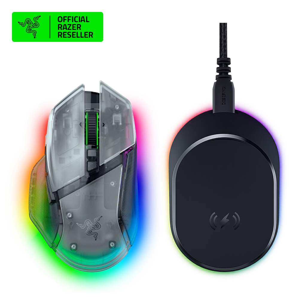레이저코리아 Basilisk V3 Pro 35K 게이밍 마우스+충전독세트 화이트팬텀 화이트 에디션 - 상품 이미지