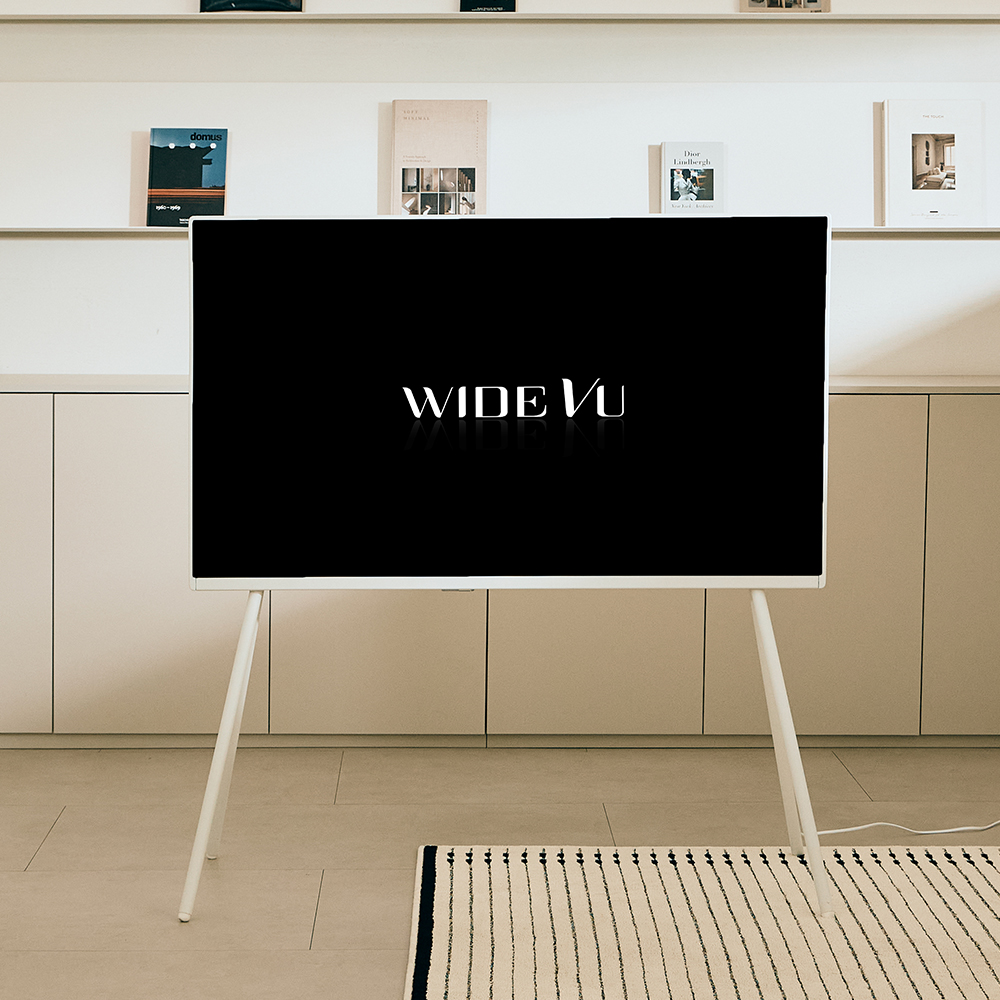 와이드아트뷰 더프리미엄 화이트 이젤스탠드 셋트 QLED 139cm(55인치) 4K UHD 구글 스마트 TV 인테리어 티비 거치대 액자 프레임 - 상세 이미지 3