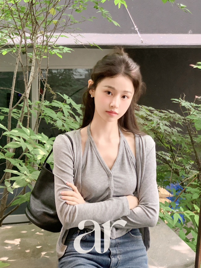 (국내제작) (레이어드한듯일체형~한여름까지쭈욱) 홀터 나시 일체형 긴팔 가디건 cd3676 이미지 2