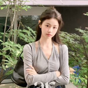 (국내제작) (레이어드한듯일체형~한여름까지쭈욱) 홀터 나시 일체형 긴팔 ... 착용 후기 | 사이즈/핏 총정리 - 상품 이미지 2