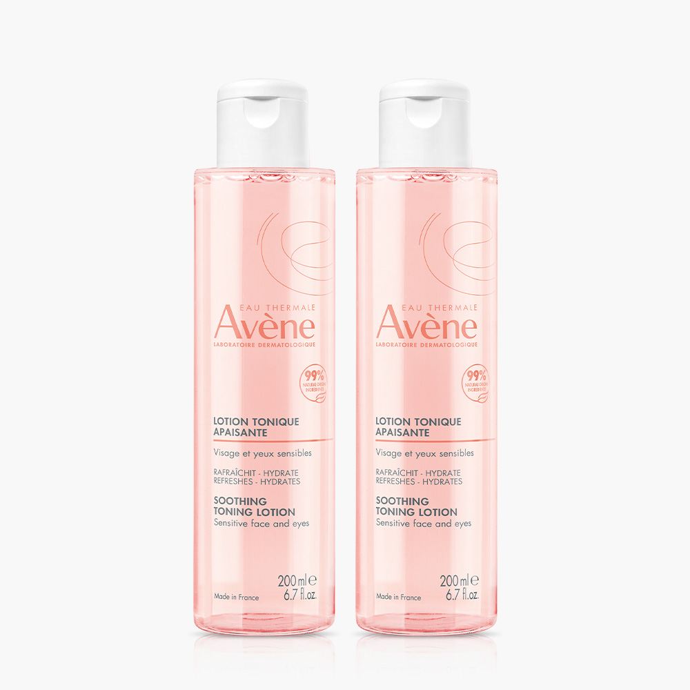 [아벤느] 수딩 토닝 로션 200ml 2개 (핑크 물토너) - 상품 이미지