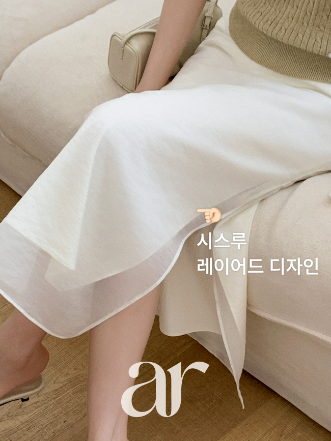 (국내제작) 시스루 레이어드 롱 스커트 sk7825 이미지 3