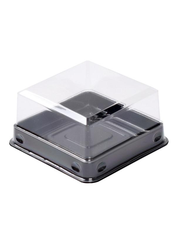 사각 원형 화과자 50개 양갱 상자 케이스 떡 포장용기 100g 블랙 50세트 - 상품 이미지