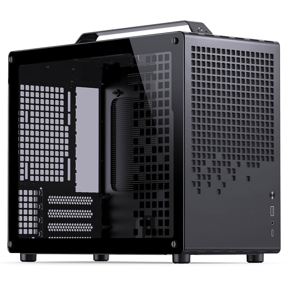 JONSBO / JONSPLUS Z20 블랙 마이크로 ATX 미니 타워 PC 케이스, 탈착식 휴대용 손잡이, 사이즈, 고성능 하드웨어 호환, 240AIO 지원, H160mm 쿨러, - 상세 이미지 3