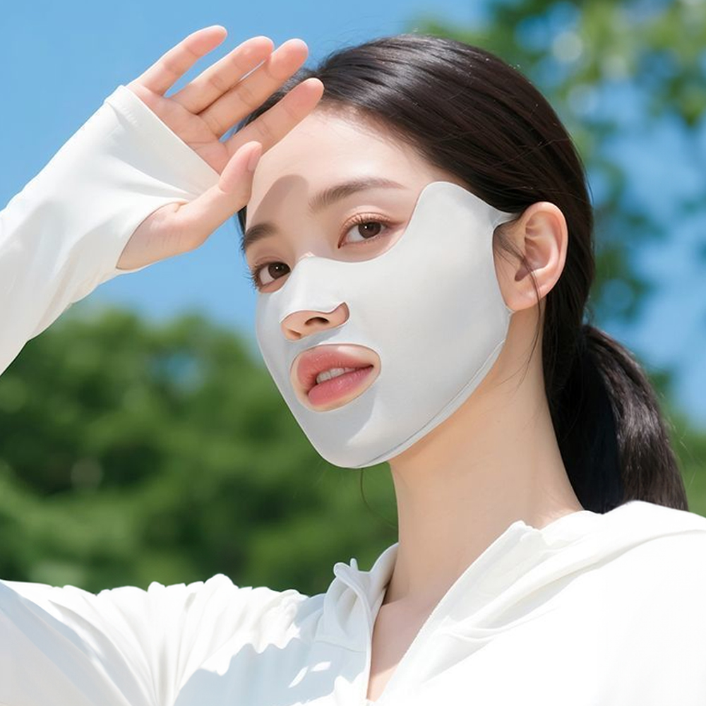 [큰손할인] UV차단페이스커버 시원한 얼굴 햇빛가리개 쿨 눈밑 여성 마스크 - 상세 이미지 2