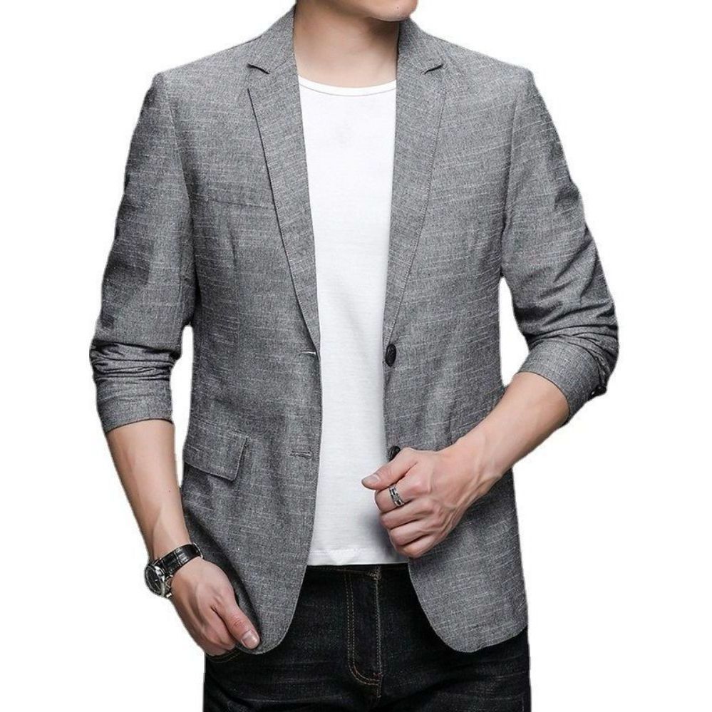 린넨 바람막이 정장자켓 스트링 캐주얼 후드 크롭 숏 간절기 점퍼 바람막이점퍼 여성 여름 어두운 그레이 170/M - 상품 이미지