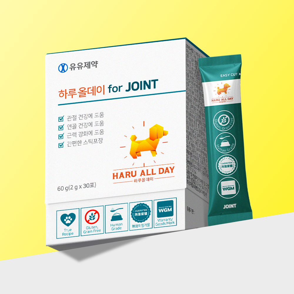 강아지 관절 영양제 유유제약 글루코사민 카제로템 후기 강아지 건강