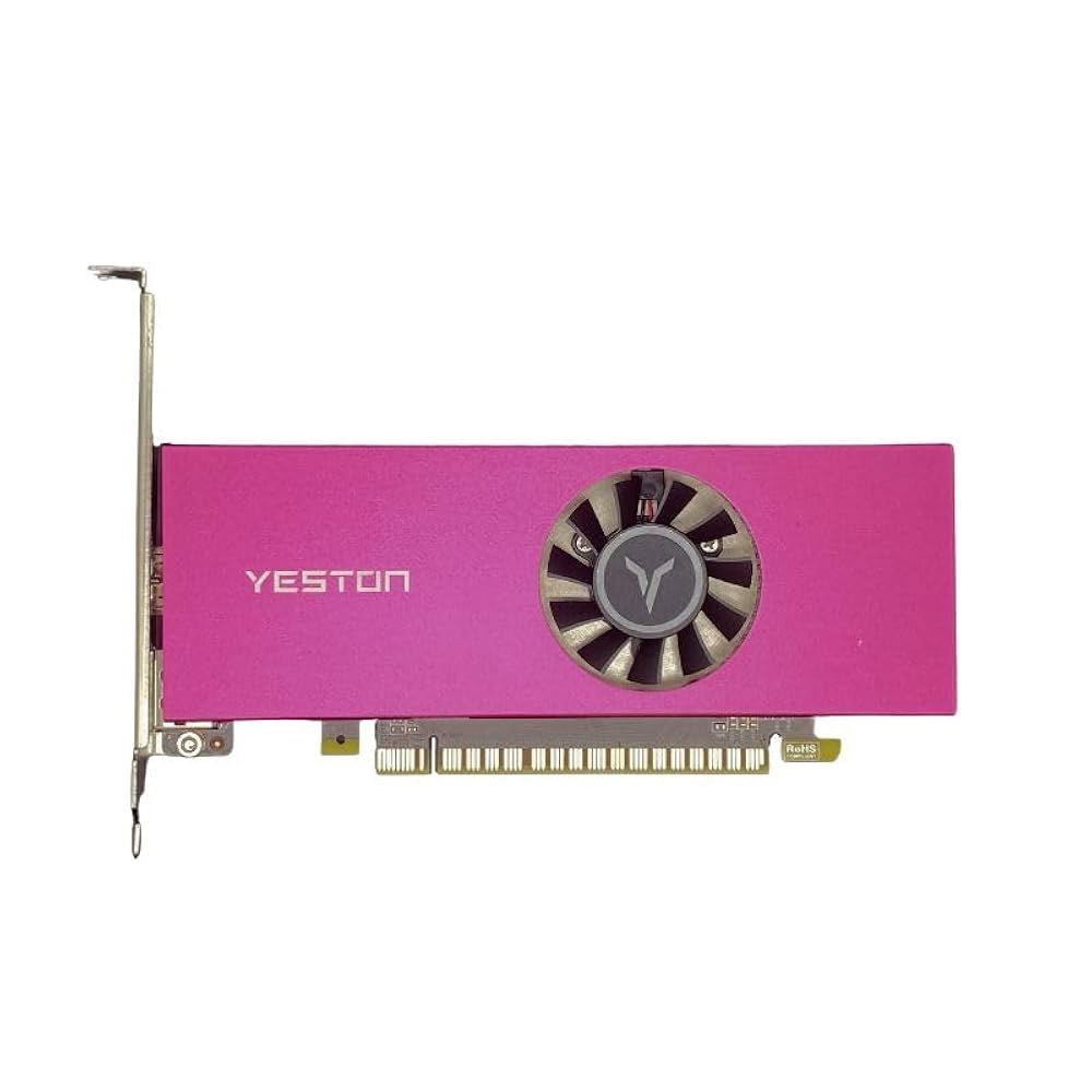 게임용 PC용 Yeston GTX 1050 ti 4GD5 LP 128비트 그래픽 카드 PCIE 3.0 GDDR5 Ti 비디오 미니 스몰 폼 팩터 SSF 슬림 로우 프로파일 디자인( - 상품 이미지