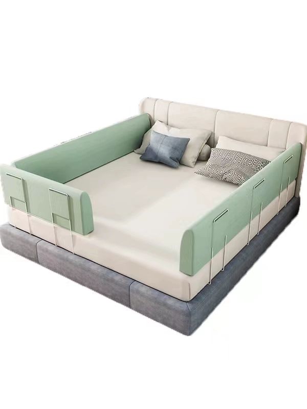 침대 옆 가드 낙하방지 안전바 추락 사이드 손잡이 벨벳 핑크레드 100cm 25cm 2개