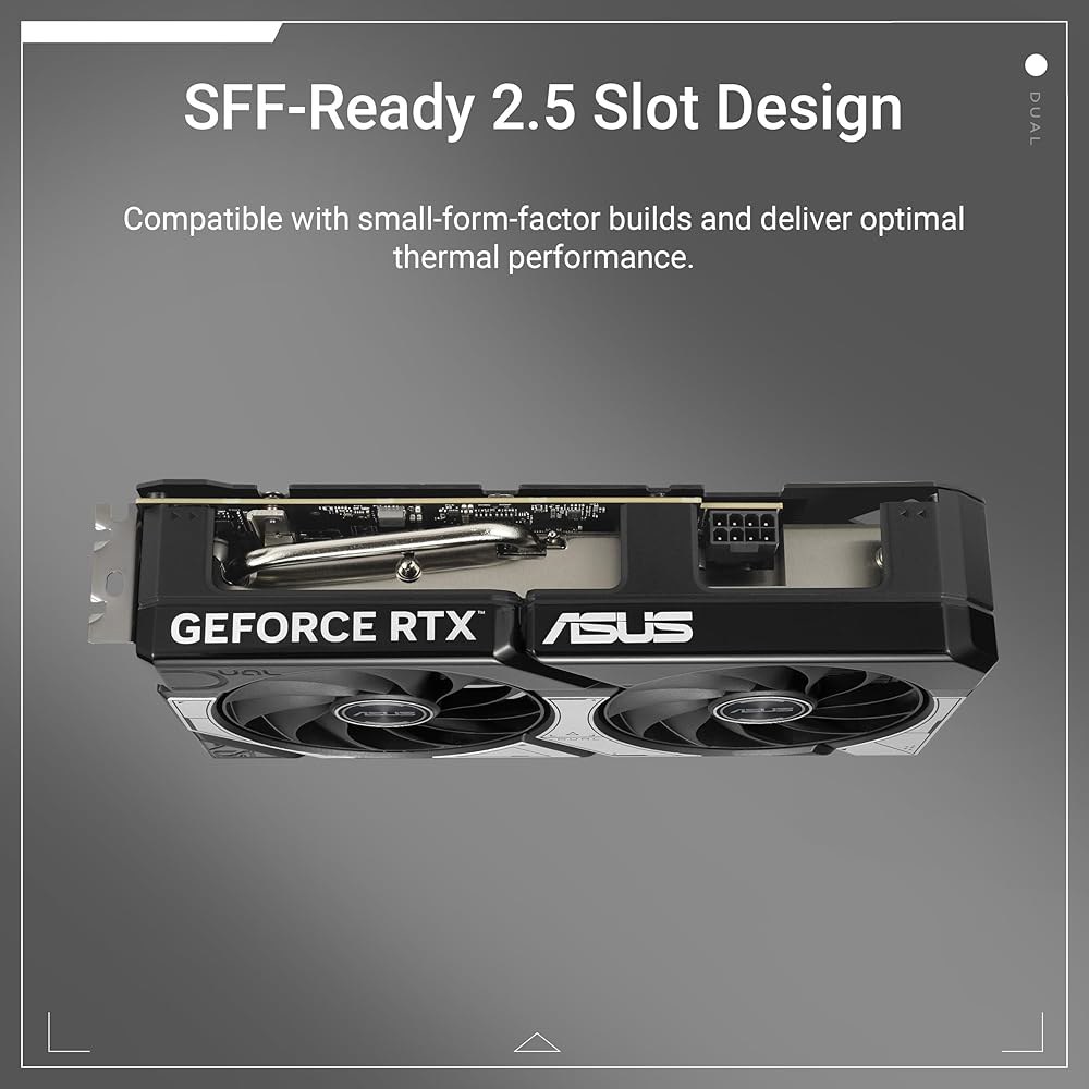 ASUS 듀얼 지포스 RTX 5060 Ti 16GB GDDR7 OC 에디션 그래픽 카드, 엔비디아, 데스크톱(PCIe 5.0, DLSS 4, HDMI 2.1b, 디스플레이포트 2. - 상세 이미지 3