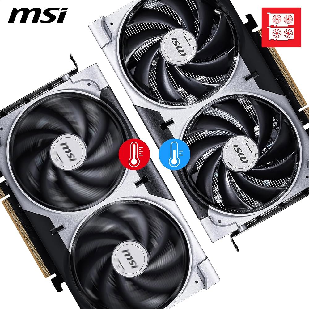 MSI GeForce RTX 5060 8G VENTUS 2X OC 그래픽 카드 - GPU, 8GB GDDR7(28Gbps / 128비트), PCIe 5.0 듀얼 팬 열 설계(TOR - 상세 이미지 3