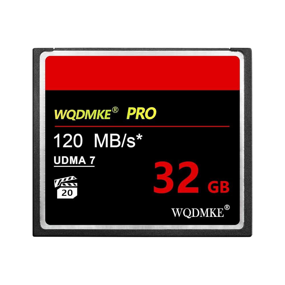 WQDMKE CF 메모리 카드 32GB UDMA, 최대 120MB/s 카메라 속도 향상 - 상품 이미지