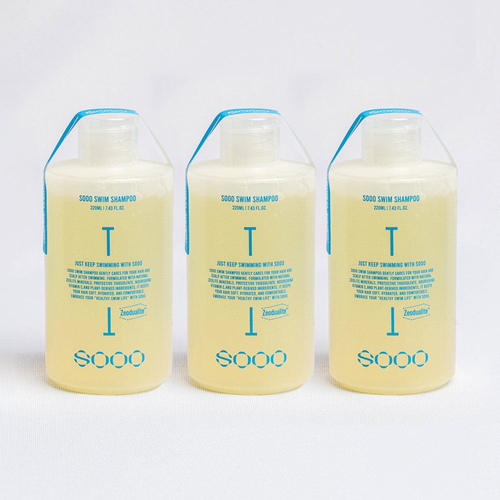 [내일배송] SOOO SWIM SHAMPOO 수샴푸 수영장 전용 샴푸 220ml, 3개 - 상품 이미지