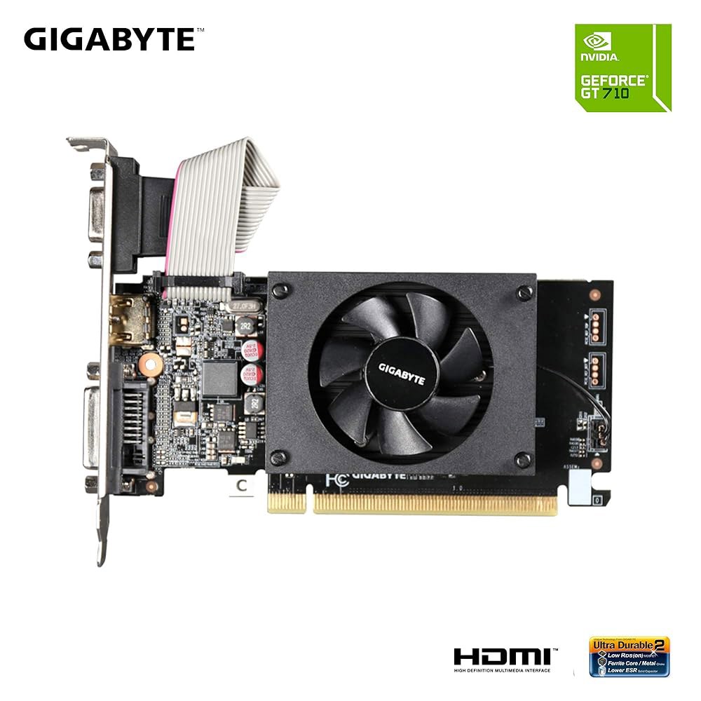 데스크톱용 기가바이트 2GB RAM DDR3 SDRAM 비디오 그래픽 카드 GV-N710D3-2GL REV2.0 - 상세 이미지 2